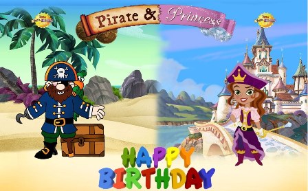 Tablemat Pirate & Princess web Tablemat Pirate & Princess web